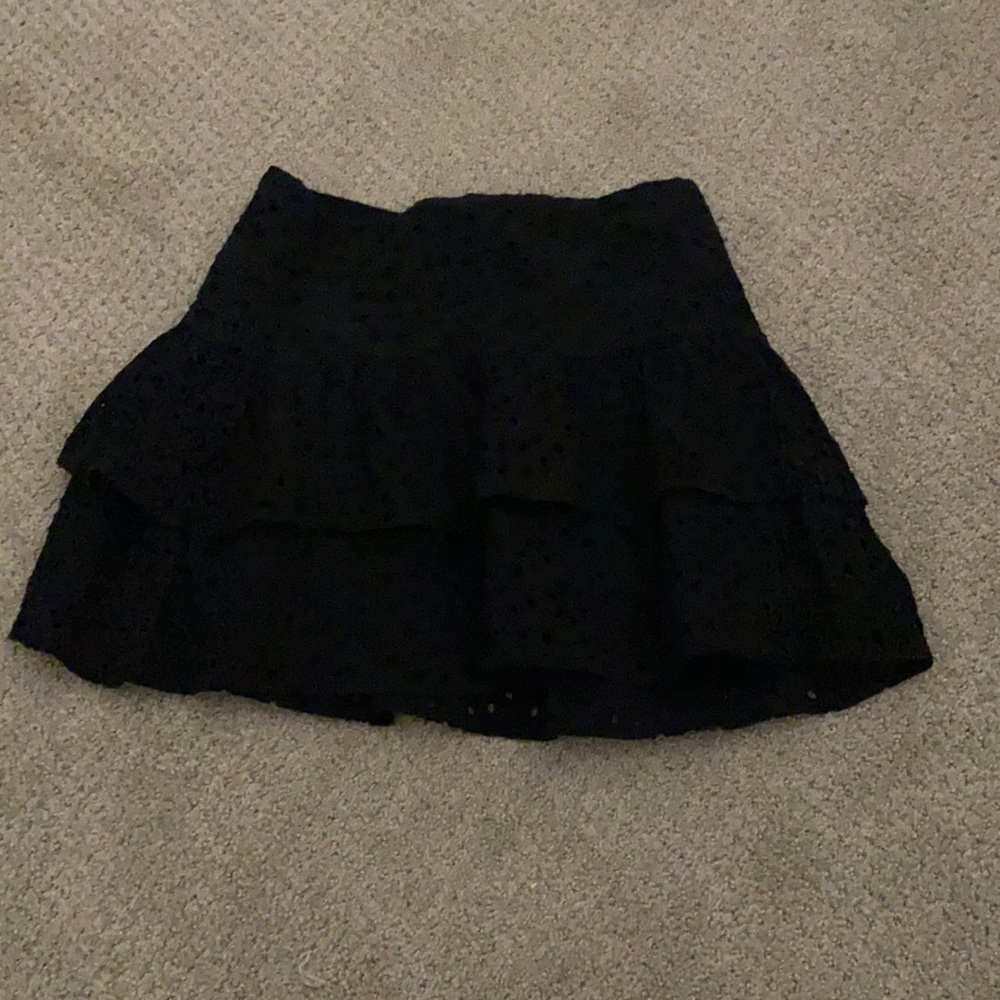 Beautiful black mini ruffled skirt